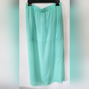 Express Aqua Maxi Skirt